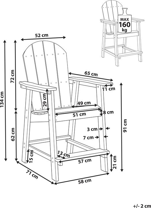Produktbild Beliani Adirondack