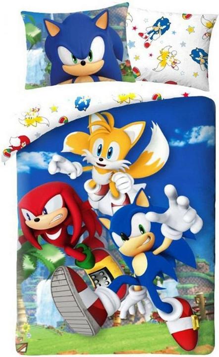 Actual product image Sonic The Hedgehog Team bed linen set cotton