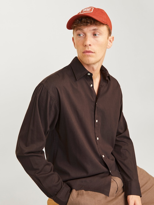 Actual product image Jack & Jones Jorjoshua Cropped Shirt Ls Smu Ln (XS)