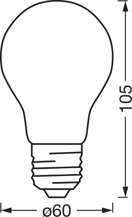 Produktbild Osram SMART+ MATTER FILAMENT CLASSIC shapes DIMMABLE 6W 827 FILAMENT DIM E27 (E27, 806 lm, 4x)