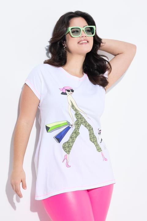 Actual product image Angel of Style T-Shirt, A-Linie, Frauen-Motiv, Neon-Nähten (48)