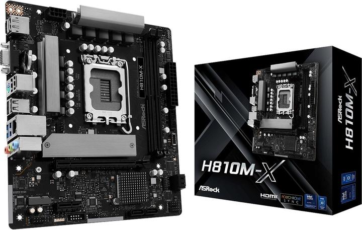 Produktbild AsRock MB Intel 1851 H810M-X (Socket S1, Intel H810, mATX)