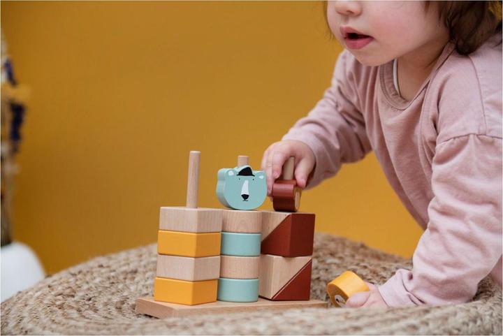 Actual product image Trixie Baby Wood stacking game with animals