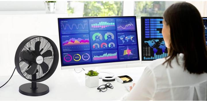 Actual product image Sygonix Tischventilator 35 W Schwarz (56 dB)