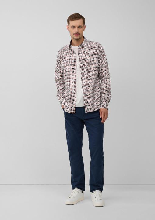 Immagine prodotto s.Oliver Hemd Slim Fit: Gemustertes Hemd aus Baumwollstretch (S)
