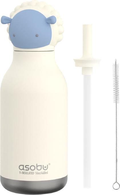 Produktbild Asobu Bestie Sheep - Thermoflasche mit Strohhalm 460 ml (0.46 l)