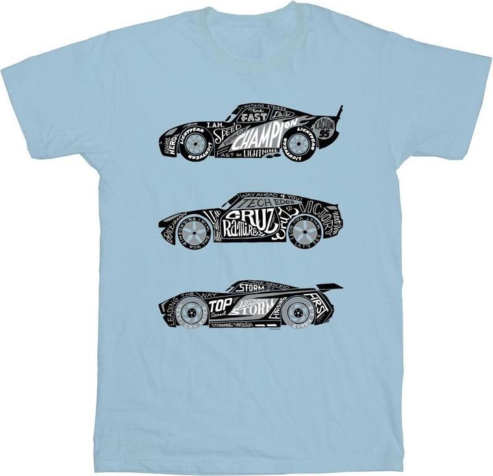 Immagine prodotto Disney Cars Text Racers Maglietta Ampia Donna (S)