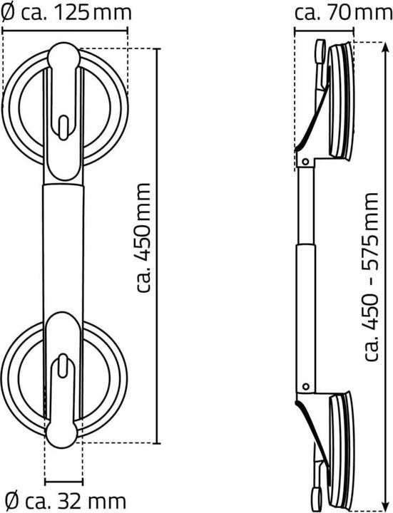 Actual product image Ridder Comfort telescopic travel suction handle
