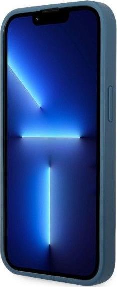 Actual product image Guess GUHCP13MP4TPB iPhone 13 6.1" niebieski/blue hardcase 4G Triangle Logo Cardslot (Apple iPhone 13, Apple iPhone 14)