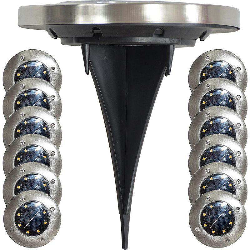Saska Garden, Illuminazione esterna, Lampa Solarna 8 LED Smd Do Wbicia W Podłoże Kpl.12szt