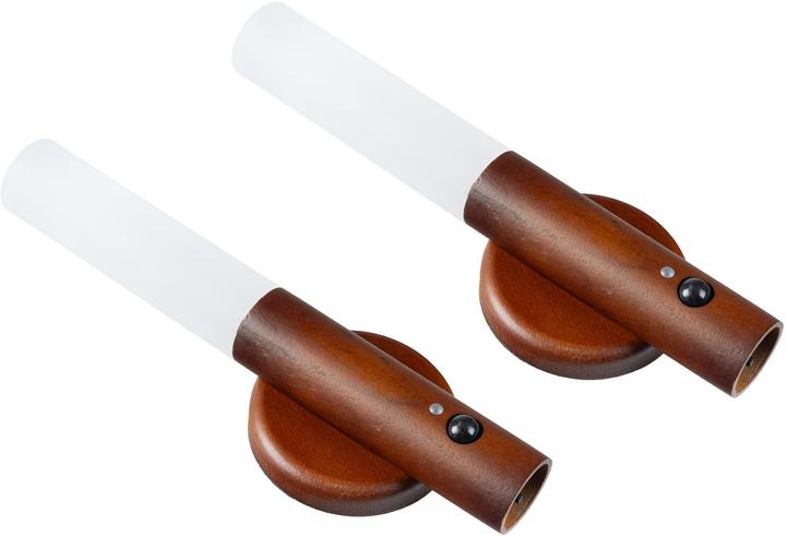 Produktbild FTM Wandleuchte mit Lichtsensor, Dunkelbraun, 2 Stk. (90 lm, IP20)