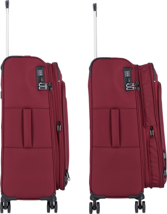 Actual product image D&N Travel Line 9504 4-wheel suitcase set, 3-piece with stretch fold (204 l, XL (from 140l))
