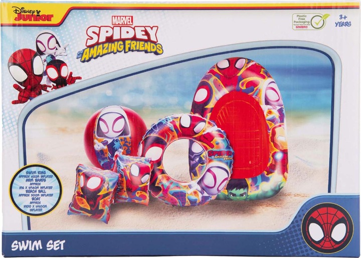 Produktbild Sambro Spidey & Friends Schwimmset mit Boot, 5-teilig.