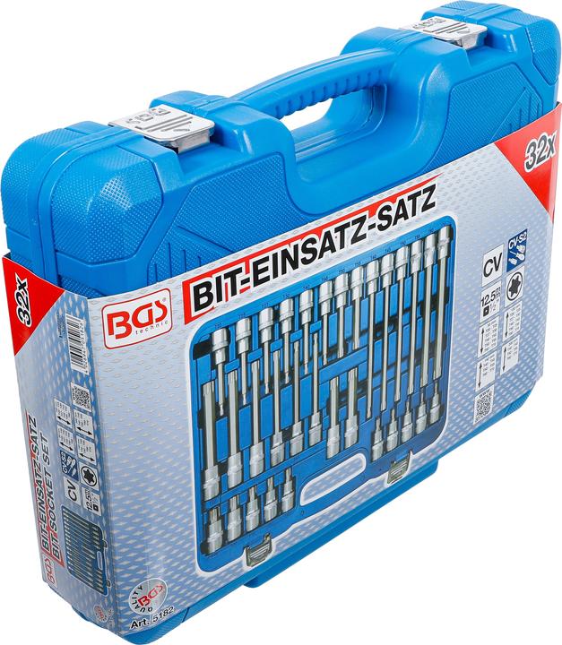 Actual product image BGS Bit Socket Set 12.5 mm (1/2") Drive T-Star (for Torx) 32 pcs.