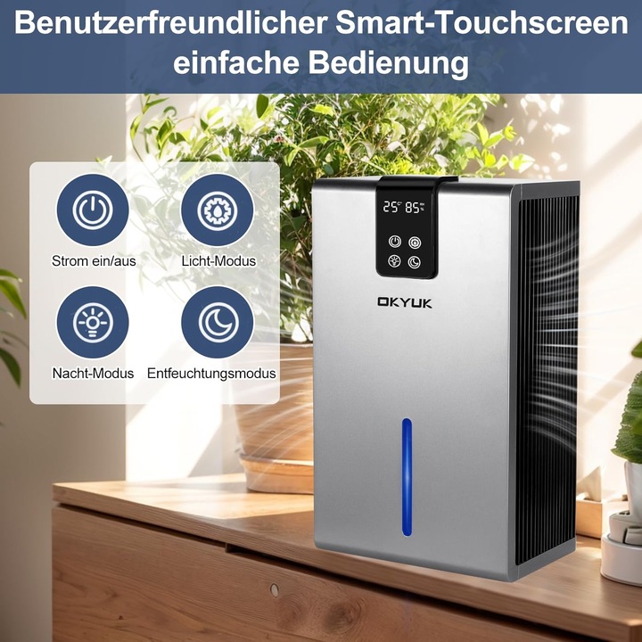 Actual product image Okyuk Luftentfeuchter (75 m², 1.50 l/24h)
