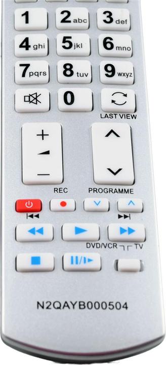 Produktbild Azurano Fernbedienung für PANASONIC N2QAYB000504, SUB N2QAYB000505, N2QAYB000506, N2QAYB000673 (Gerätespezifische Fernbedienung, Infrarot)