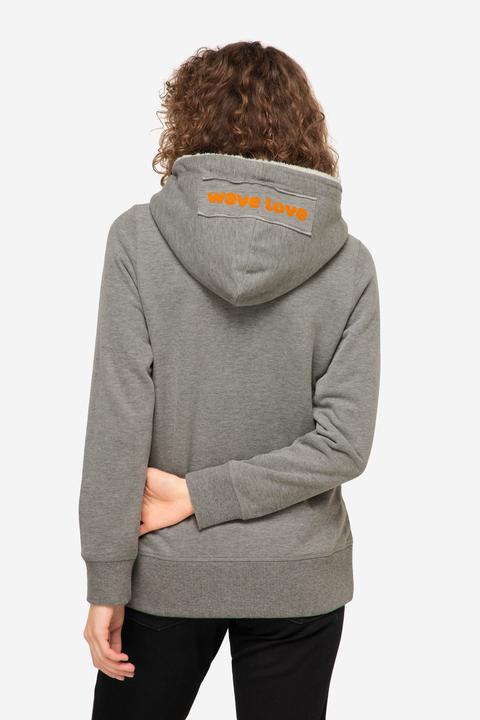 Actual product image Laurasøn Hoodie-Jacke, Sweat, Kapuze innen aus Teddy, Langarm, aus recyceltem Polyester (XL)