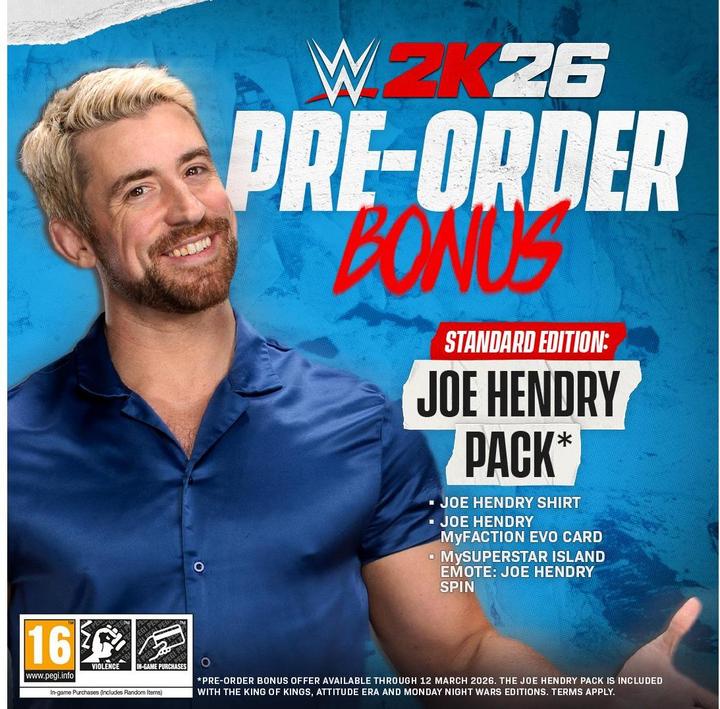 Actual product image Take2 Design WWE 2K26 NSW2 (Switch 2)
