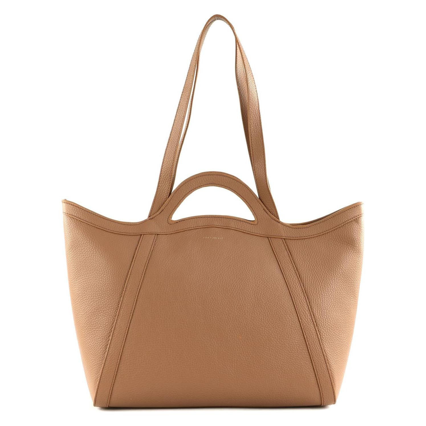 Coccinelle, Damen, Tasche, Amalia Grained Leather Shopper, Braun
