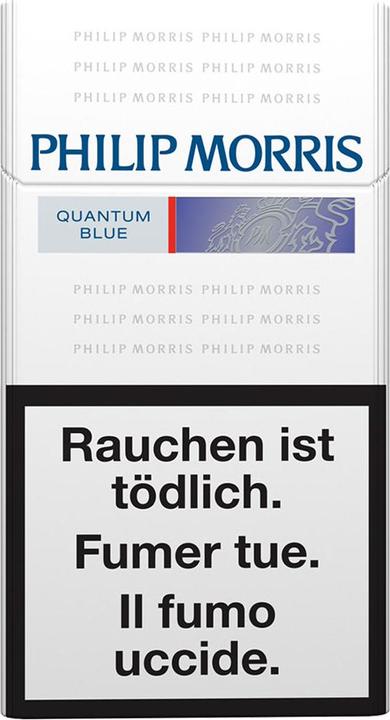 Actual product image Philip Morris Quantum Blue 100 Box