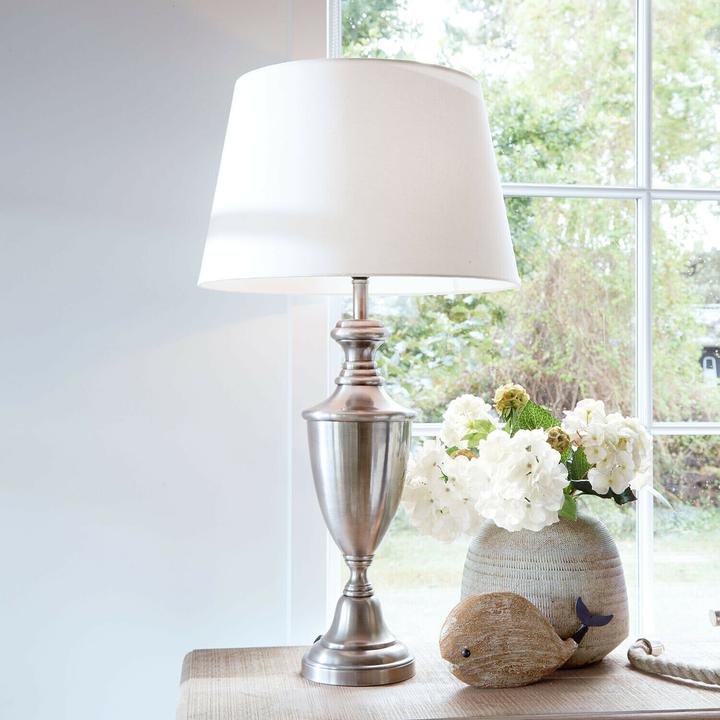 Image du produit Loberon Tischlampe Montalure silber/creme (E27)