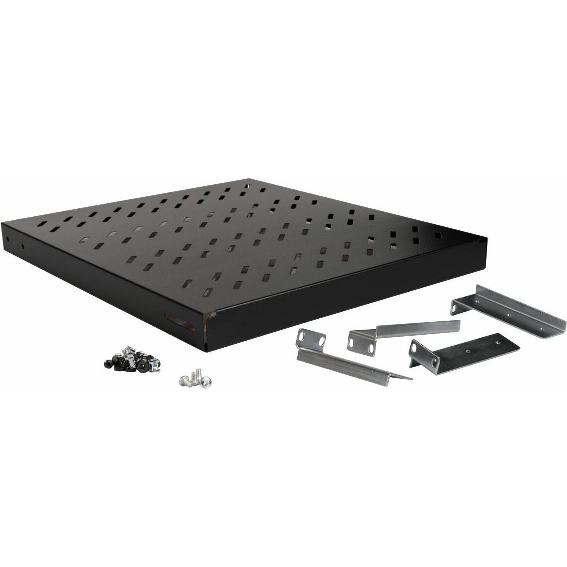 Thumbnail - equip Fachboden variabel für Serverschränke, 1U sw, Serverschrank Zubehör, Schwarz