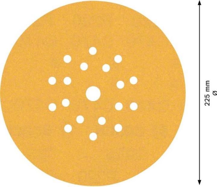 Actual product image Bosch Professional Zubehör Expert C470 Sandpaper with 19 holes for drywall sander, 225 mm, G 220, 25 pcs. (220)