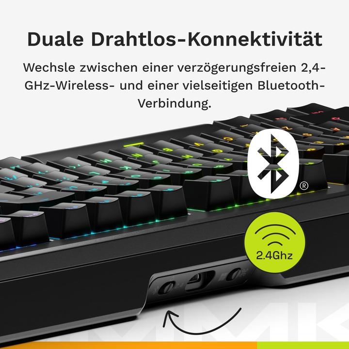 Actual product image Glorious GMMK 3 Pro HE Wireless 65 % Custom Gaming Keyboard - Pre-Built, ANSI (US), Fox HE Switches (US, Wireless)