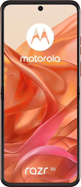 Actual product image Motorola Razr 50 (256 GB, Sparkling Orange, 3.60", SIM + eSIM, 5G)