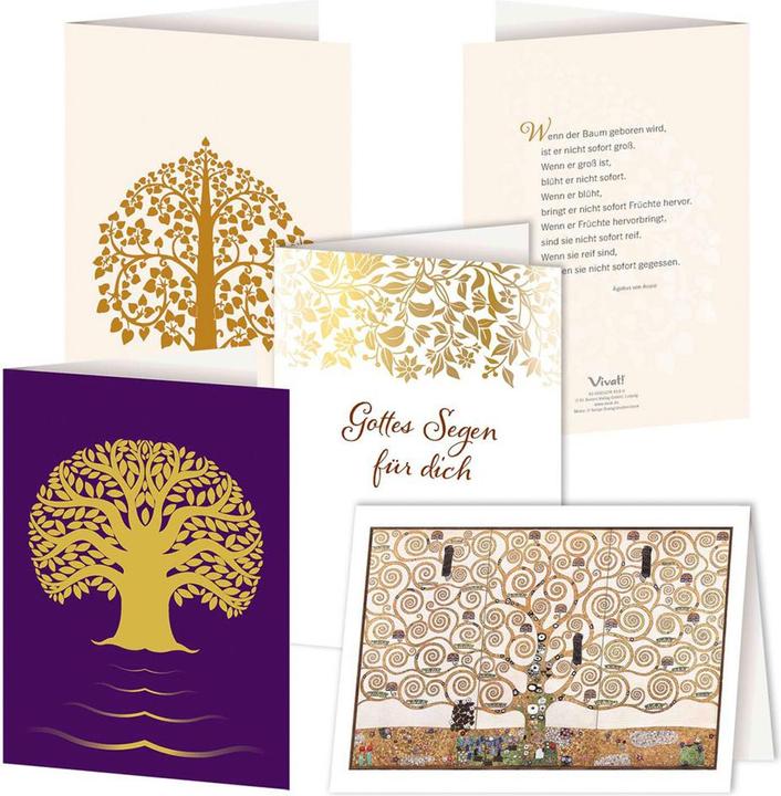 Actual product image Set of 4 folding cards "Tree of Life" (4 pcs.)