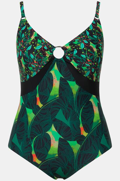 Actual product image Ulla Popken Mixed Print One Piece Swimsuit (46)