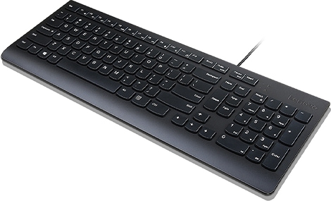Produktbild Lenovo Essential with cord - US Euro Black (US, Kabelgebunden)