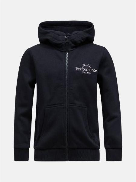 Image du produit Peak Performance Jr Original Zip Hood Schwarz (140)