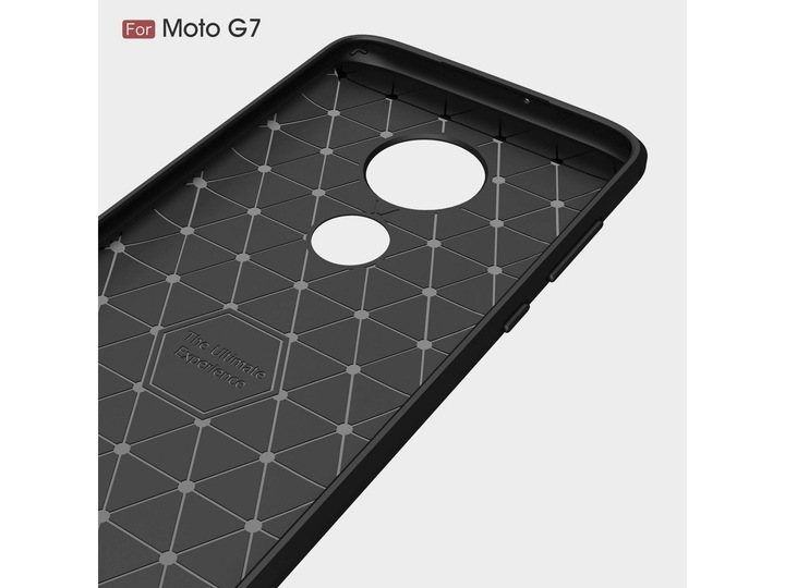 Actual product image Screenguard Motorola Moto G7 Plus Cover Carbon Brushed Soft TPU (Motorola Moto G7 Plus)