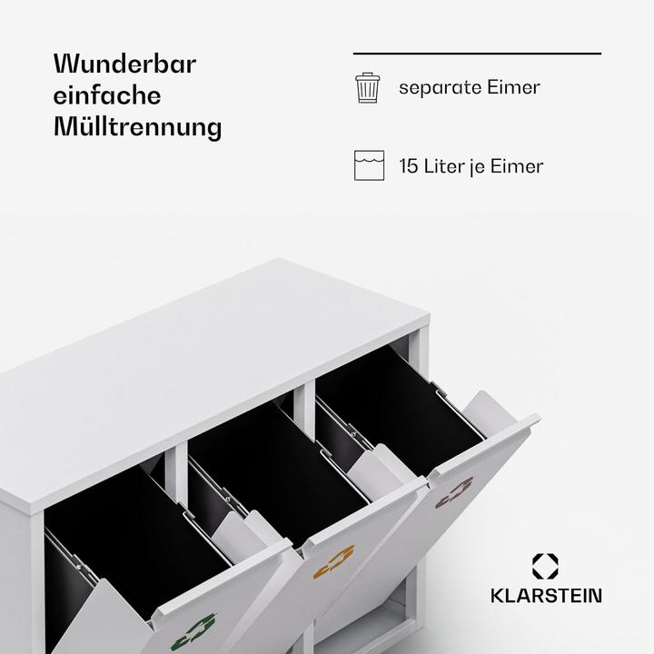 Image du produit Klarstein 3-in-1 Mülleimer (45 l)