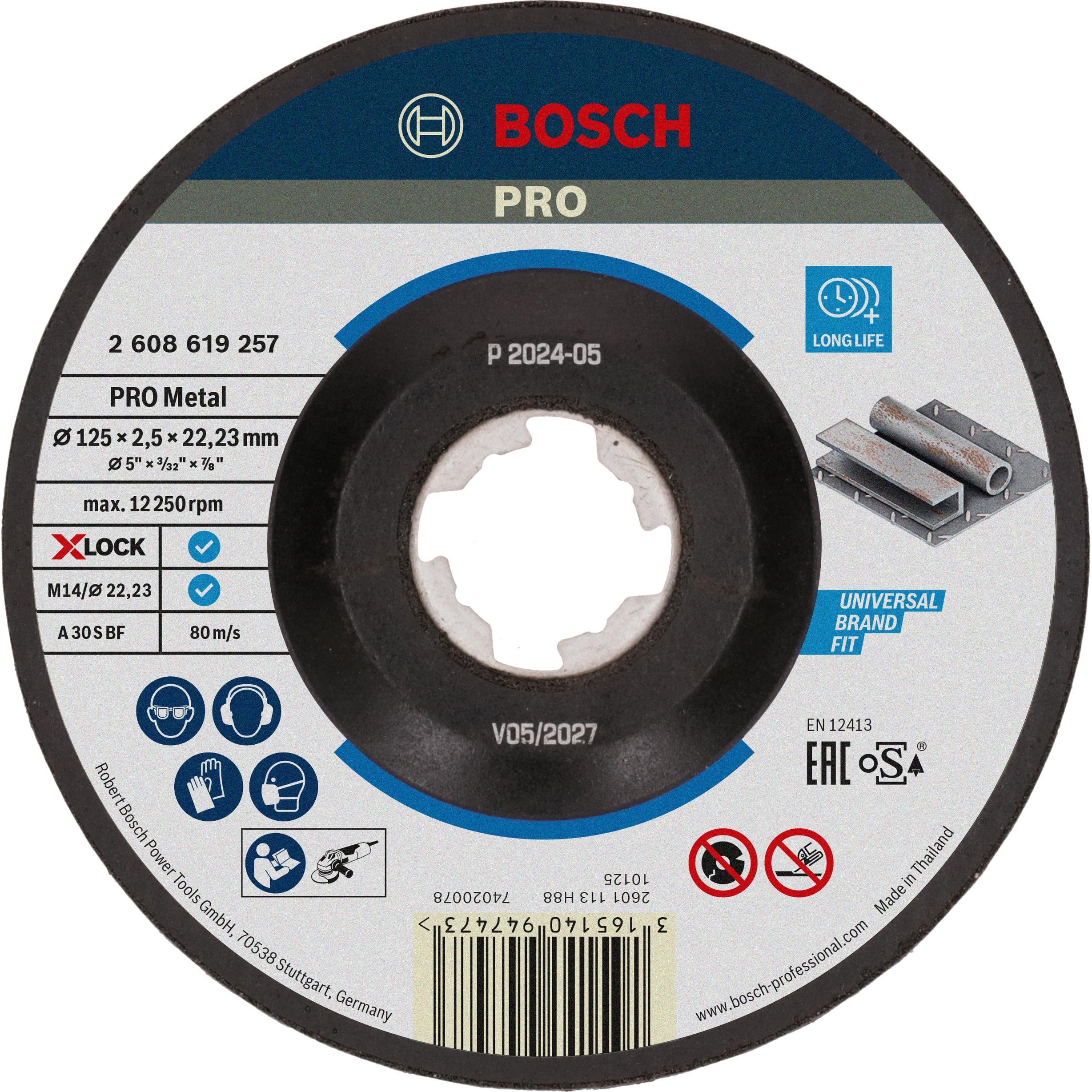 Bosch Professional Zubehör, Sägeblatt, PRO Metal X-Lock Trennscheibe, 125 x 2,5 x 22,23 mm