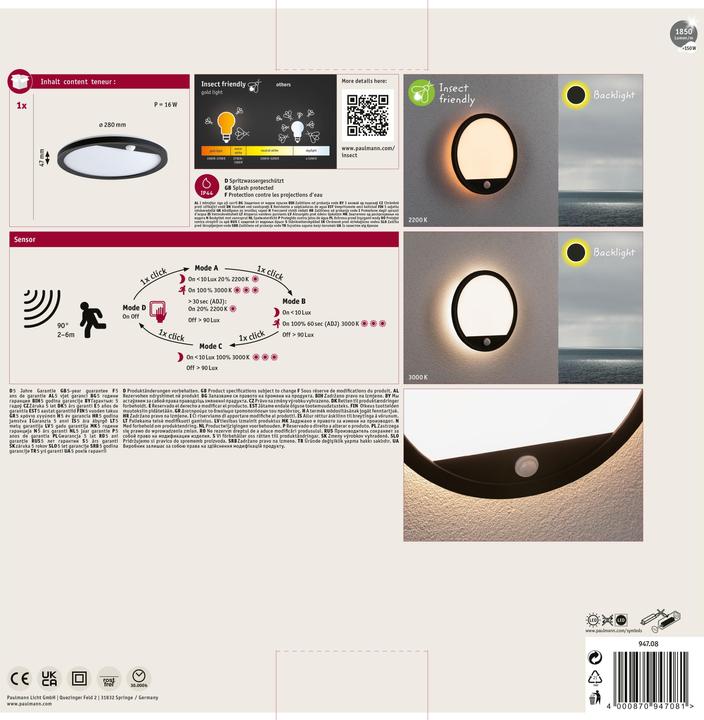 Produktbild Paulmann Seawater Panel Lamina (1850 lm, IP44)