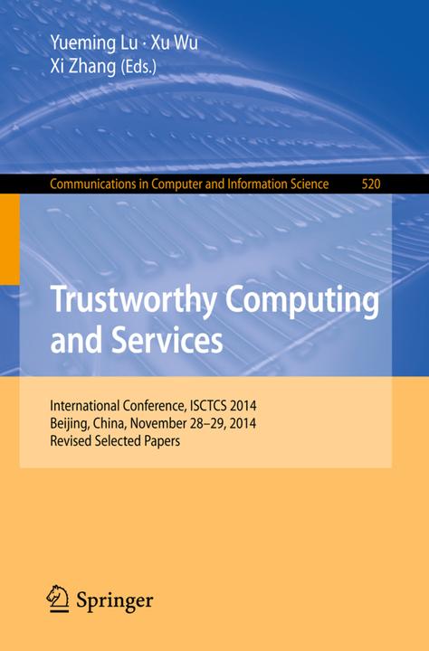 Actual product image Trustworthy Computing and Services (Wu Xu, Lu Yueming, Zhang Xi, 2015)