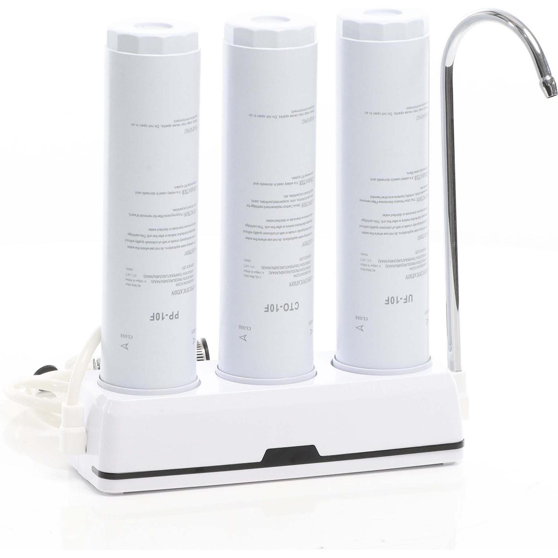 Naturewater NW-3-PPCTOUF Wasserfilter PP-Sediment Aktivkohleblock Ultrafilter, Wasserfilter, Weiss