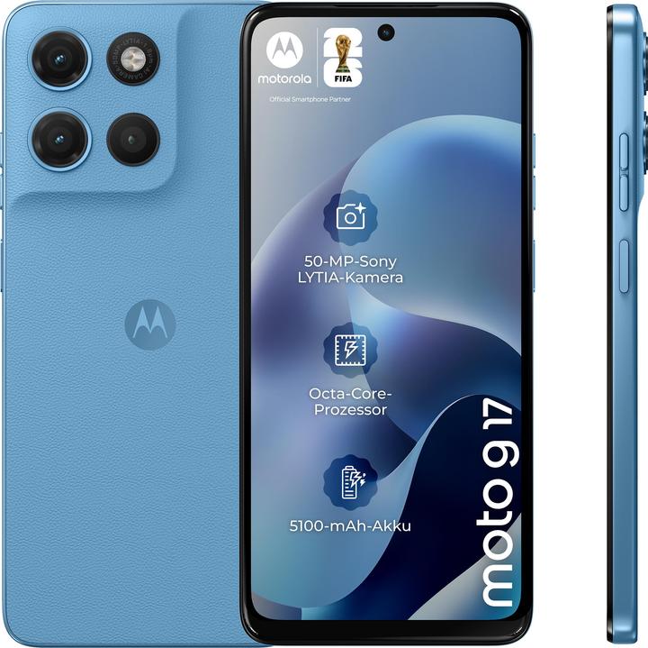 Motorola Moto G17 (128 GB, Pantone Alaskan Blue, 6.72", SIM + eSIM, 4G)