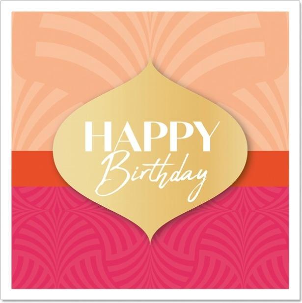 Produktbild Artebene Mini Grusskarte Happy Birthday Herz gold 3D von (1 Stk.)