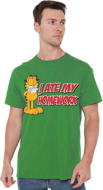 Actual product image Garfield Mens I Ate My Homework T-Shirt (4XL)