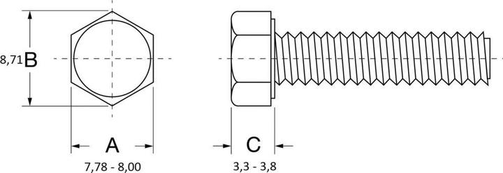 Produktbild PB Fastener ANSI 985 Sechskantschraube M5x (1 Schraube pro Stück)