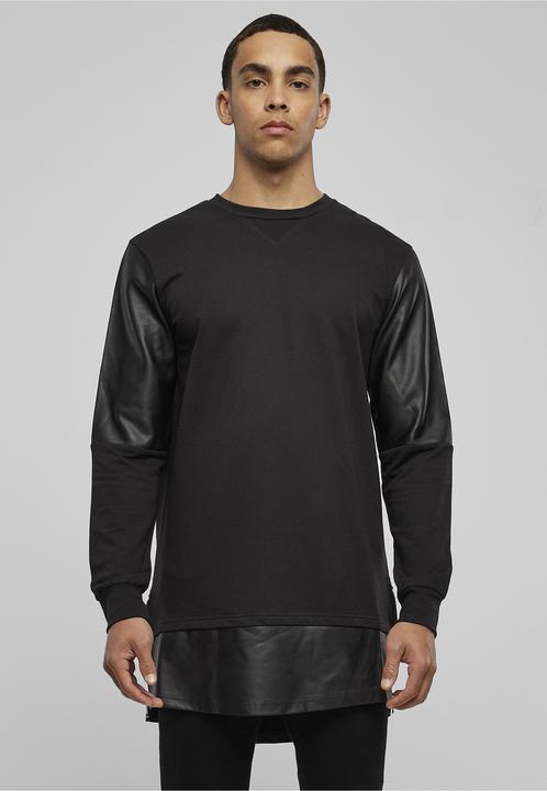 Produktbild Urban Classics Long Zipped Synthetic Leather Crewneck (M)