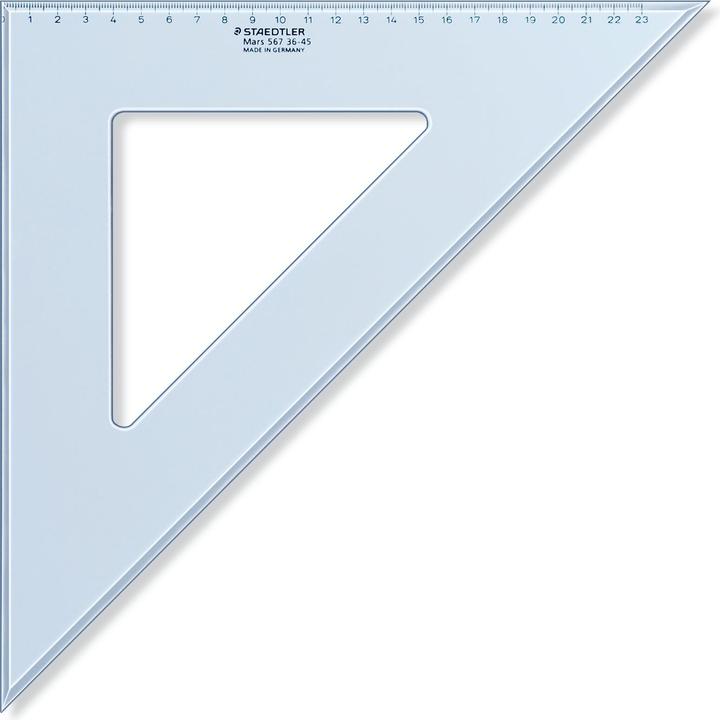 Actual product image Staedtler Mars 567 Drawing triangle, single product, 60°/30°, length 31 cm (31 cm, Plastic)