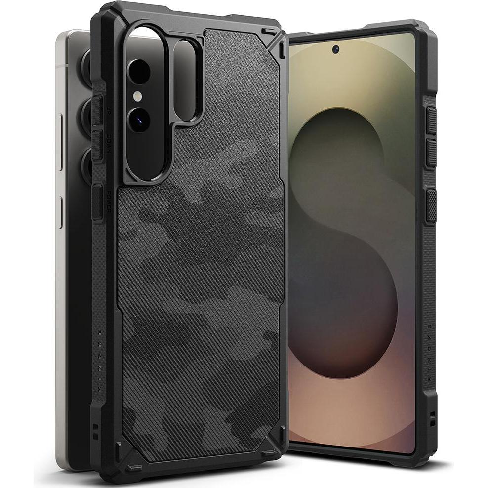 Ringke - Rugged Gear - Samsung Galaxy S25 Ultra - Camo Black (Samsung Galaxy S25 Ultra), Cover smartphone, Verde