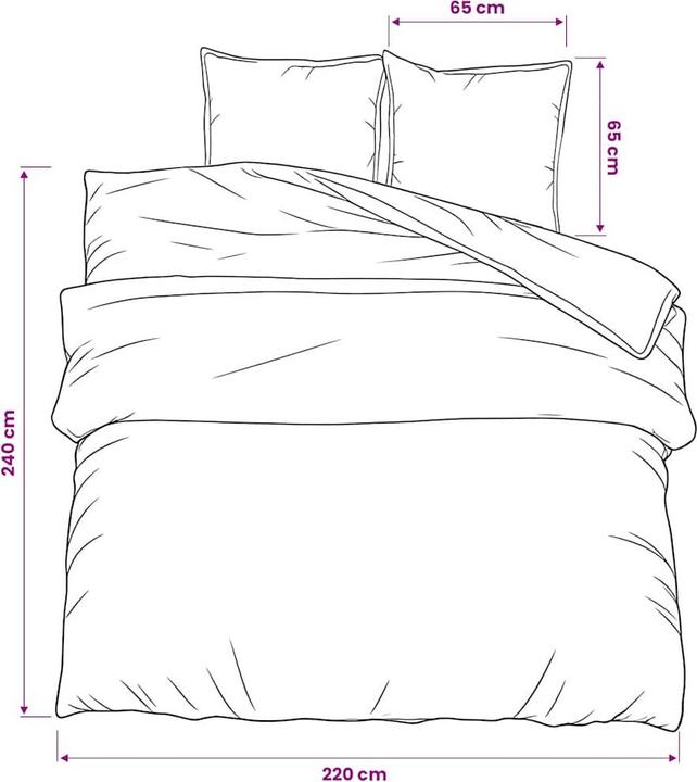 Produktbild vidaXL Bettwäsche Set (Duvetbezug, 220 x 240 cm)