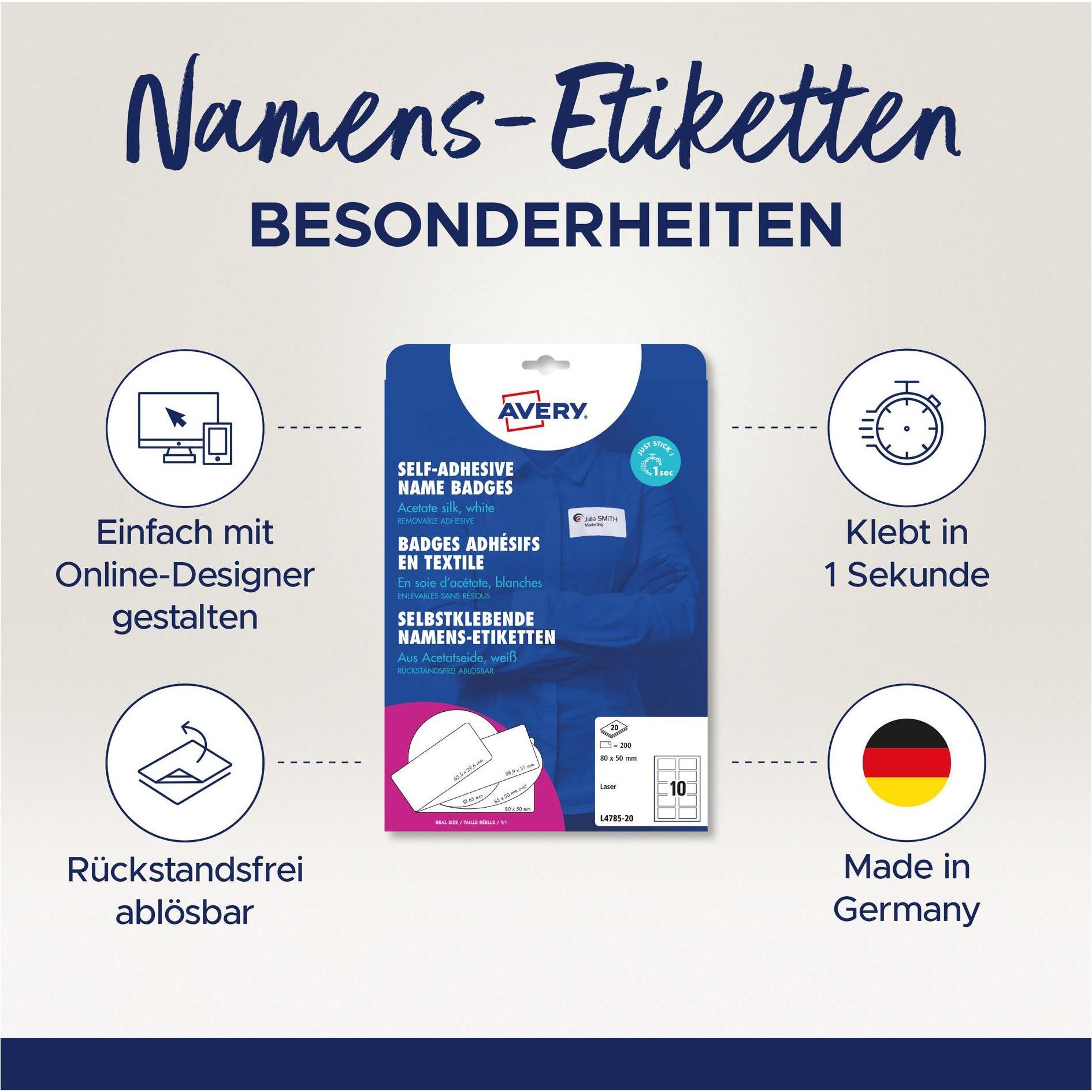 Thumbnail - Avery, Etiketten, Namensschilder