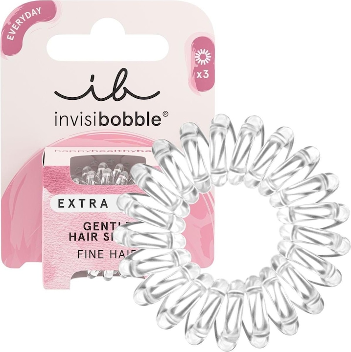 Immagine prodotto Invisibobble Fascetta per capelli Extra Care crystal clear 3 pezzi. (Elastico per capelli)