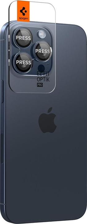Immagine prodotto Spigen Proteggi fotocamera Optik.tR EZ Fit per iPhone 14 Pro / Pro Max / 15 Pro / Pro Max - Blu tita (2 pz., Apple iPhone 15 Pro Max)